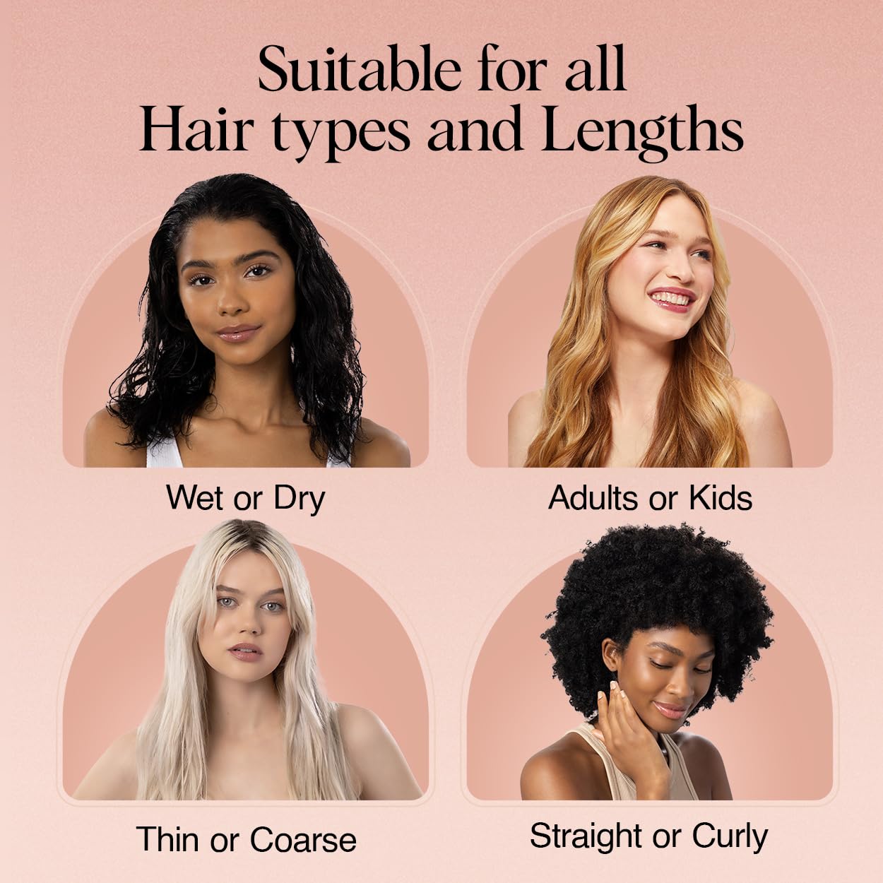 Kitsch Detangler Hair Brush for Curly or Straight, Wet and Dry Hair, Detangling Brush with Flexible Hairbrush Bristles, Hair brushes for Women & Men, Adults & Kids, for Shower & Travel - Haze Blue