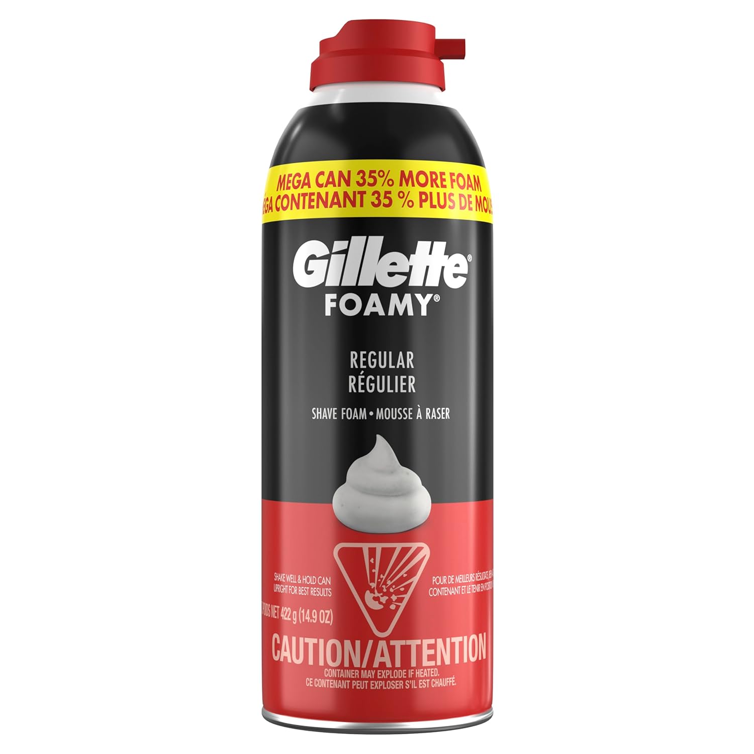 Gillette Foamy Classic Shave Foam for Men, Protection Against Shaving Irritation, Quick and Smooth Shave, shaving cream, 14.9 Oz