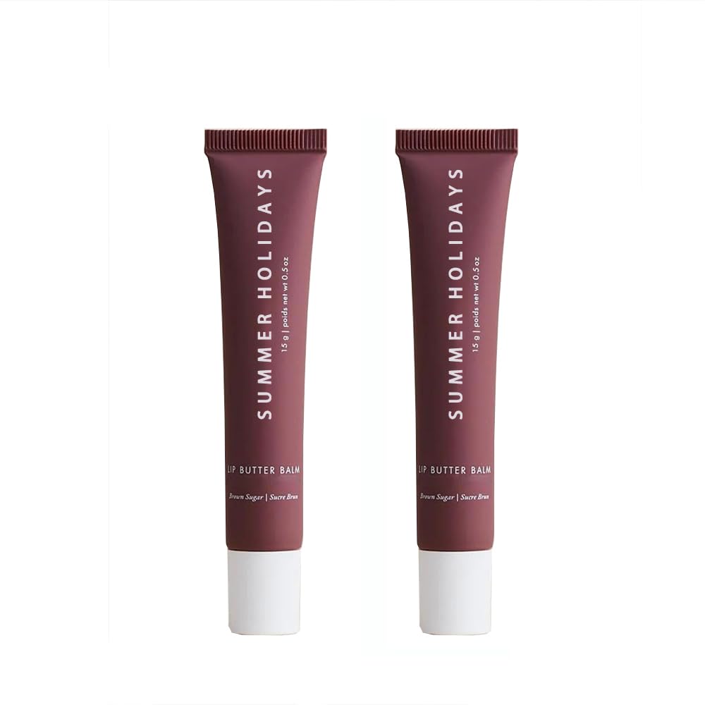 2 PACK Summer Lip Butter Balm Summer Days Summer Holidays Conditioning Lip And Lip Balm Tinted Soothing Lip Care (Pink Sugar, 0.5oz)