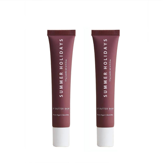 2 PACK Summer Lip Butter Balm Summer Days Summer Holidays Conditioning Lip And Lip Balm Tinted Soothing Lip Care (Pink Sugar, 0.5oz)