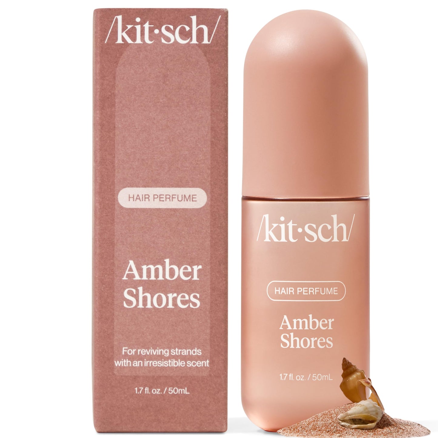Kitsch Warm Sugar Hair Perfume For Women - Clean, Deodorizing, and Patented Odor-Eliminating Technology, Body Mist - Freshen Hair, Body & Pillows - Sweet Pink Grapefruit & Warm Vanilla Scent - 50ml